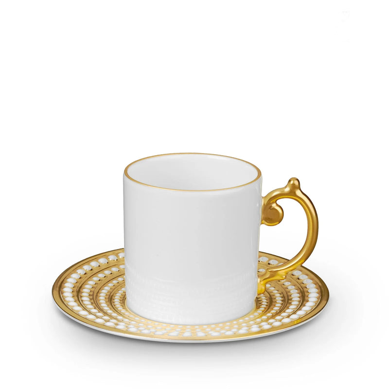 Perlée Espresso Cup + Saucer - Gold