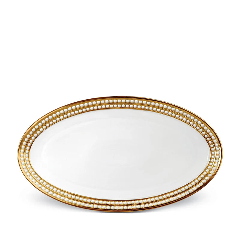 Perlée Oval Platter - Large - Gold