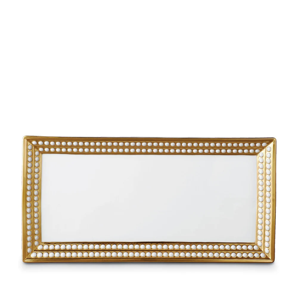 Perlée Rectangular Platter - Gold