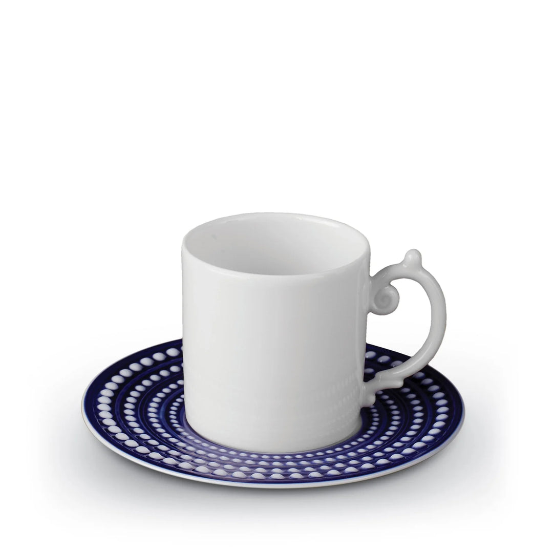 Perlée Espresso Cup + Saucer - Bleu