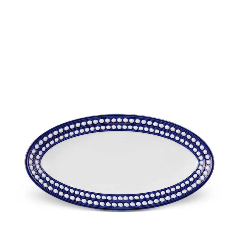Perlée Oval Platter - Small - Bleu