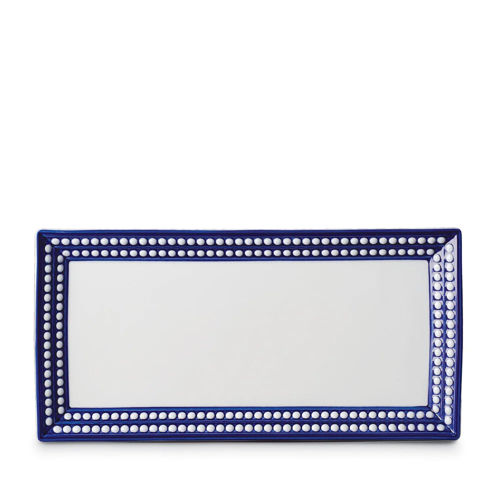 Perlée Rectangular Platter - Bleu