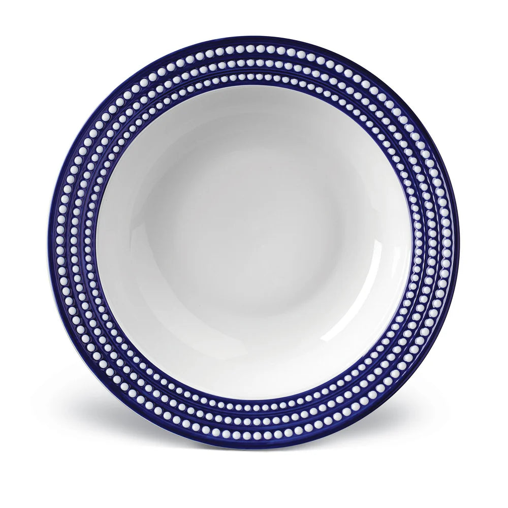 Perlée Rimmed Serving Bowl - Bleu