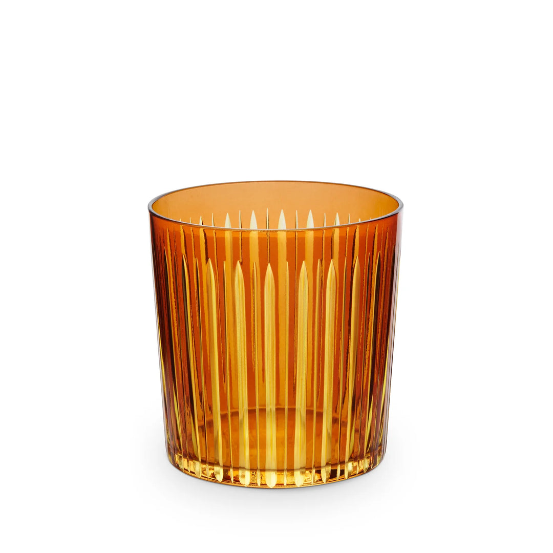 Prism Double Old Fashioned Glasses - Amber (Set of 4)