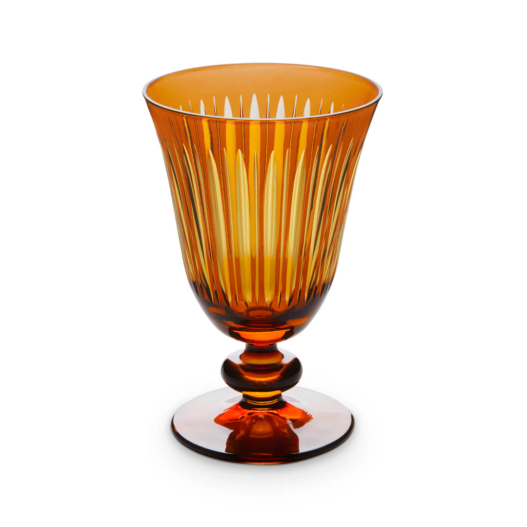 Prism Wine Glasses - Amber - Set of 4