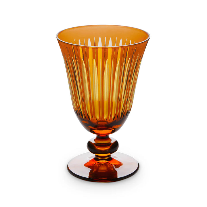 Prism Wine Glasses - Amber - Set of 4