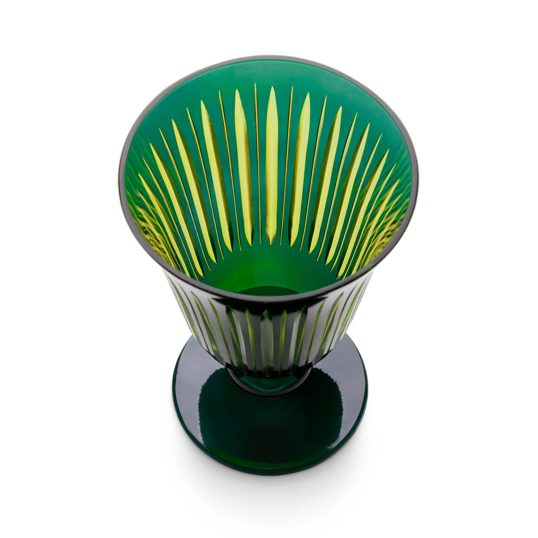 Prism Wine Glasses - Green - Set of 4