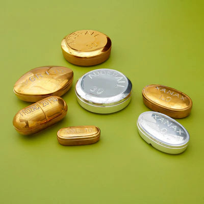 Xanax Pill Box - Brass