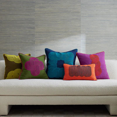 Pompidou Tangerine Path Cushion