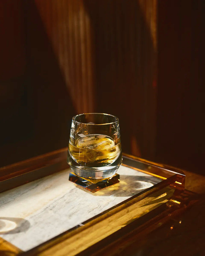 Whisky Glasses - Pair of Whimsy - Amber