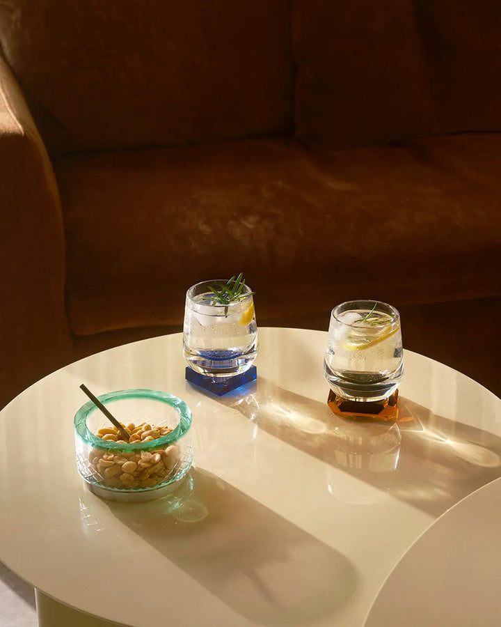 Whisky Glasses - Pair of Whimsy - Amber