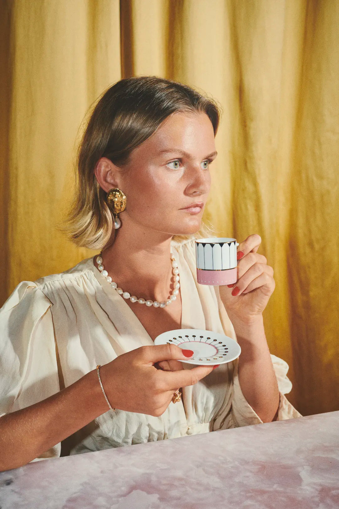 Coffee Cup with Saucer - Velvet Morning