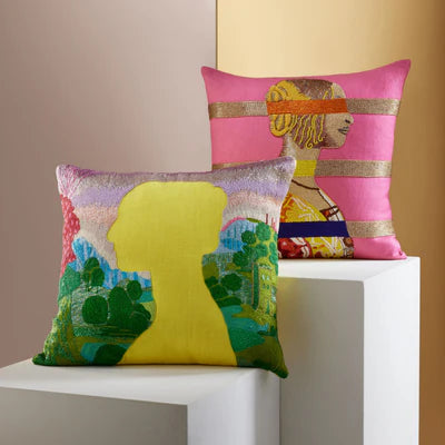 Renaissance Bars Beaded Cushion
