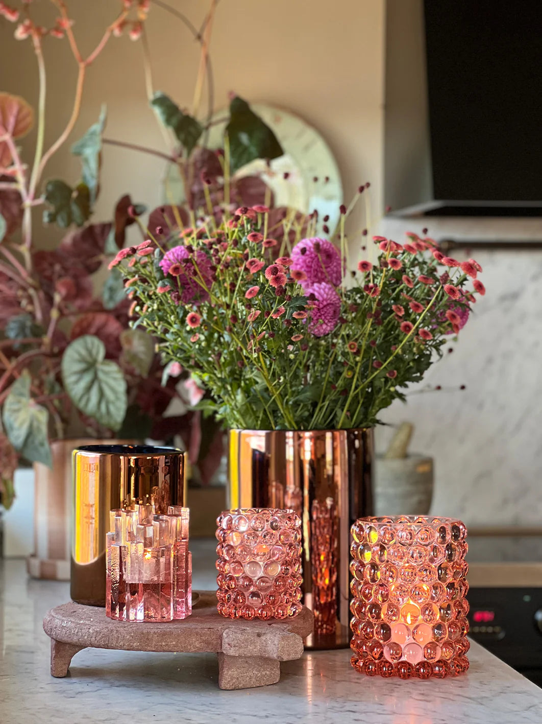 Hurricane - Boule Lamp Rock - Rosé