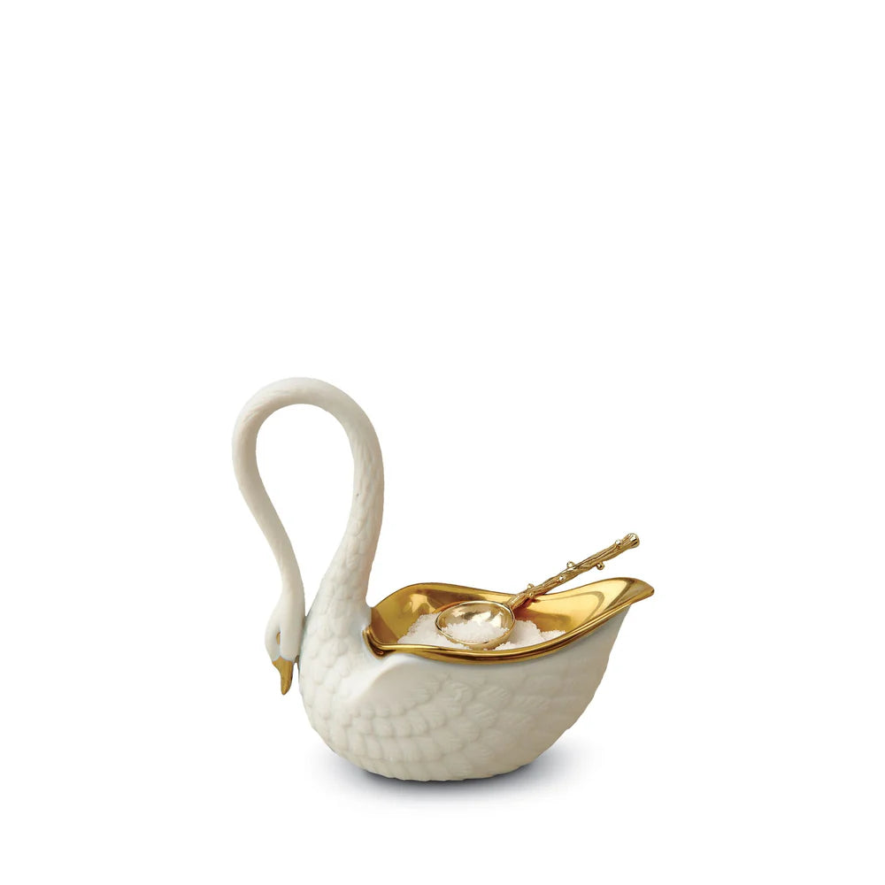 Swan Salt Cellar White