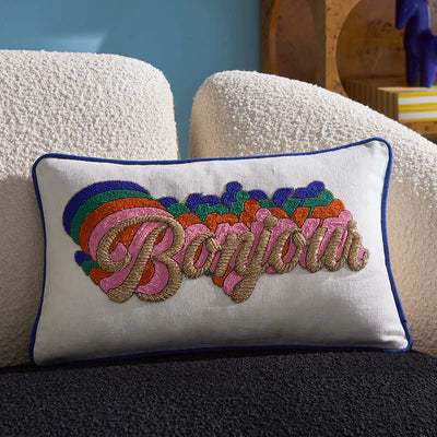 Bonjour Beaded Cushion