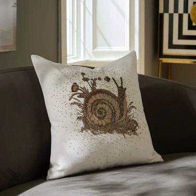 Botanist Snail Beaded Cushion