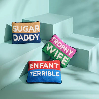 Sugar Daddy Needlepoint Cushion