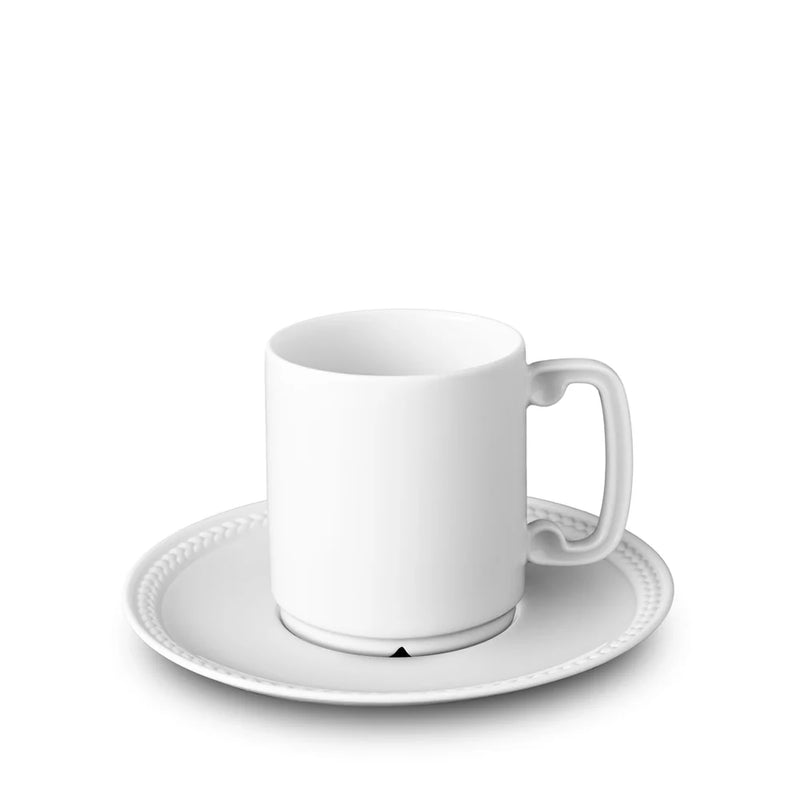 Soie Tressée Espresso Cup + Saucer White