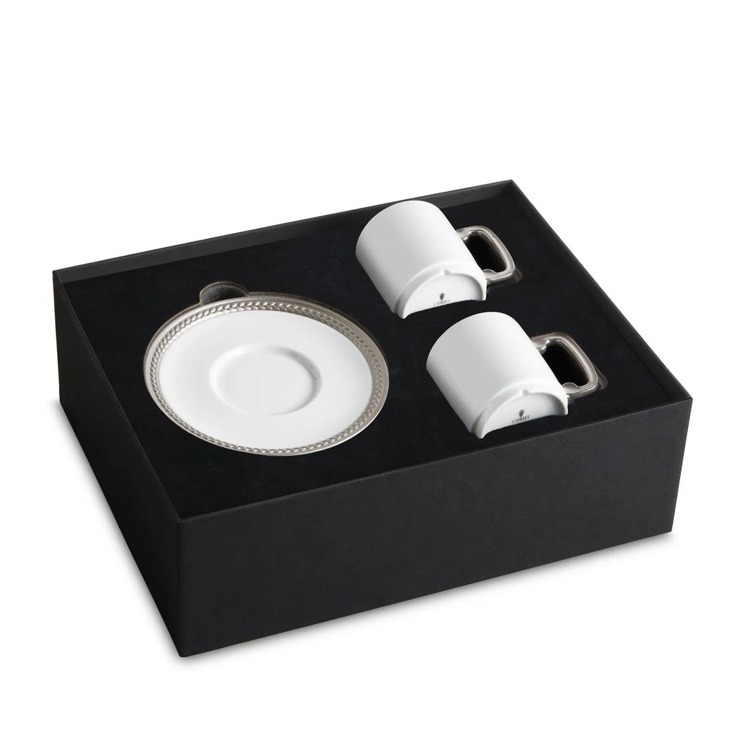 ST Platinum Espresso Cup +Saucer (Set of 2)