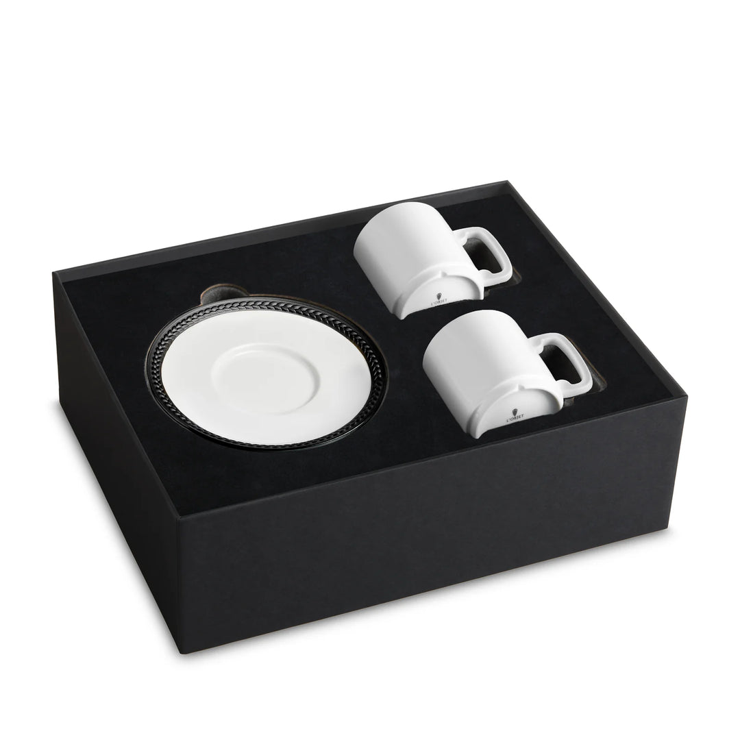 ST Black Espresso Cup + Saucer (Set of 2)