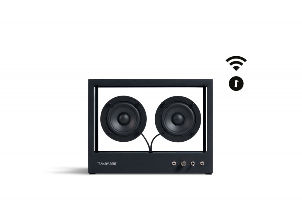 Transparent Speaker Small - Black Wi-Fi connected