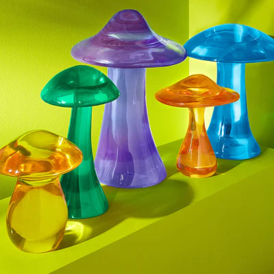 Green Acrylic Mushroom Objet