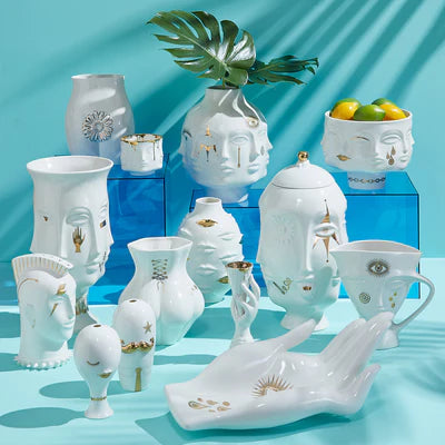 Gilded Mr. & Mrs. Muse Salt & Pepper Set