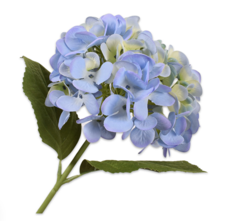 Hydrangea Branch - Blue/Green - 46cm