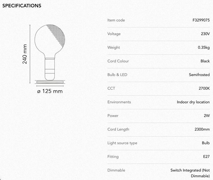 Table Lamp - Lampadina - Orange