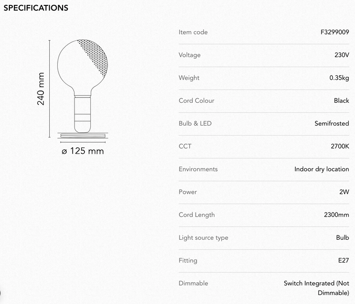 Table Lamp - Lampadina - White
