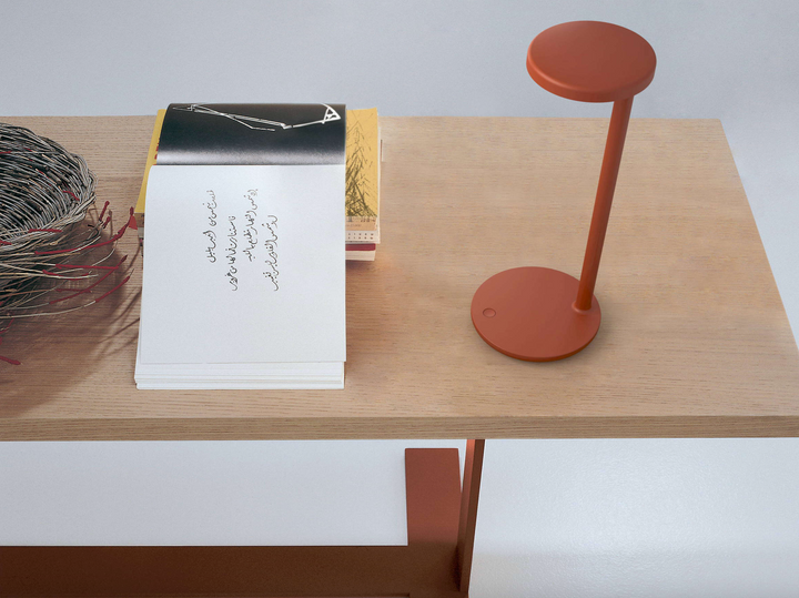 Table Lamp - Oblique Qi - Matt Rust