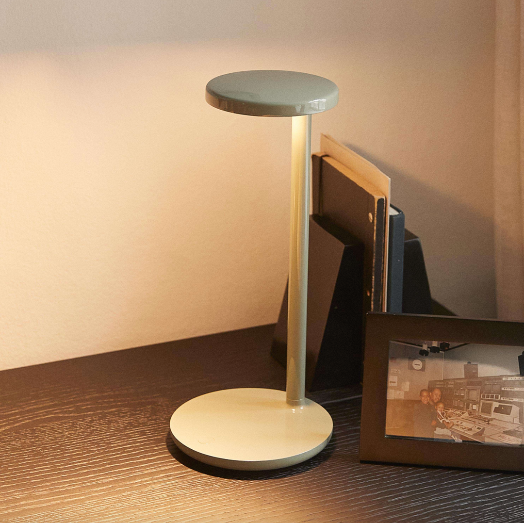 Table Lamp - Oblique Qi - Gloss Salvia