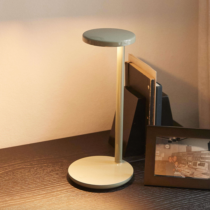 Table Lamp - Oblique Qi - Gloss Salvia
