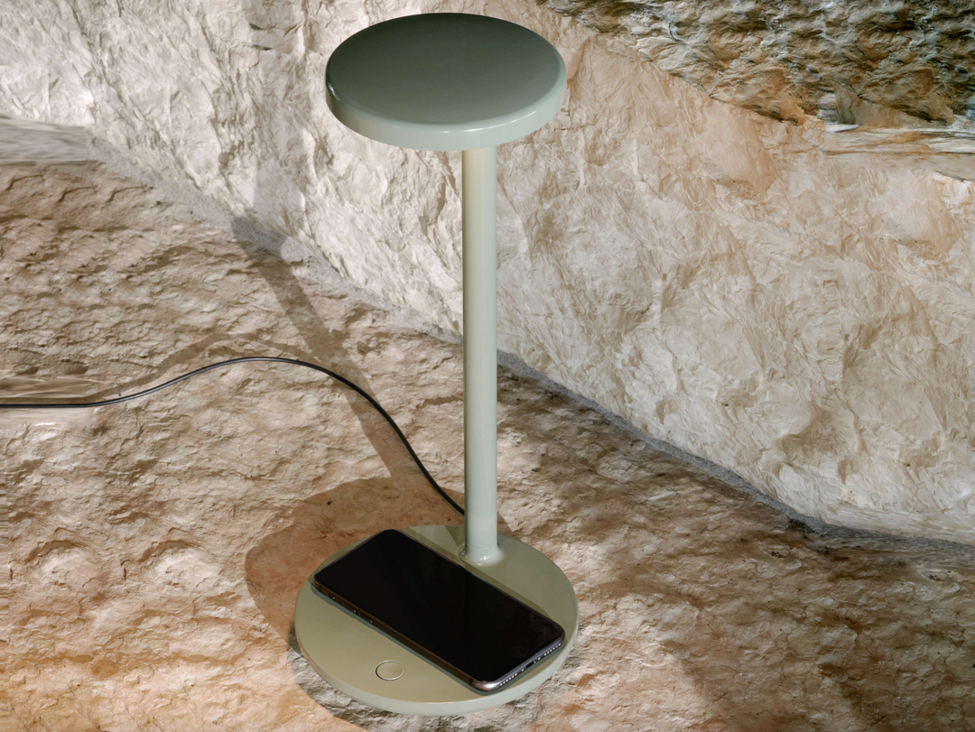 Table Lamp - Oblique Qi - Gloss Salvia