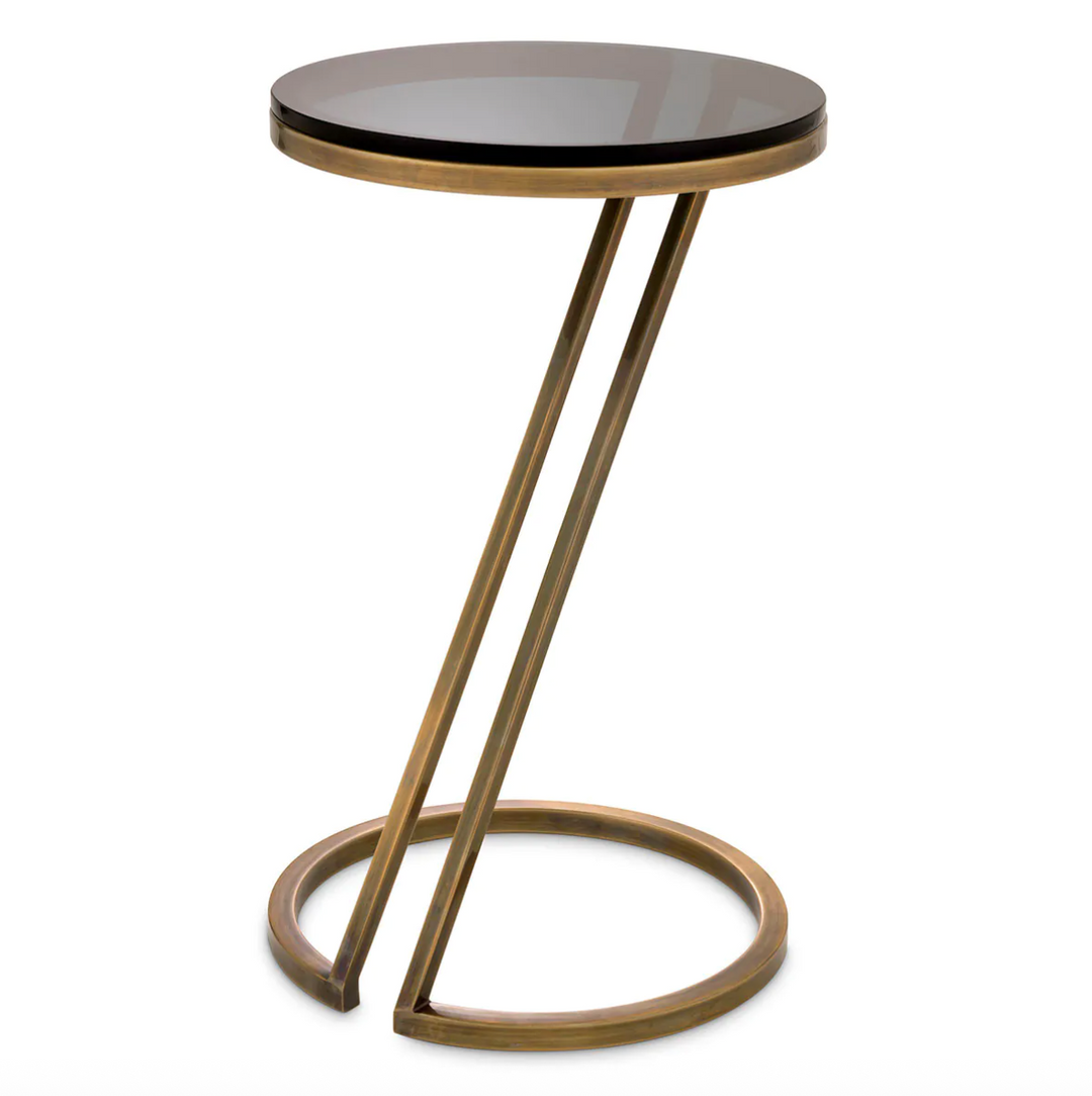 Side Table - Falcone - Vintage Brass Finish