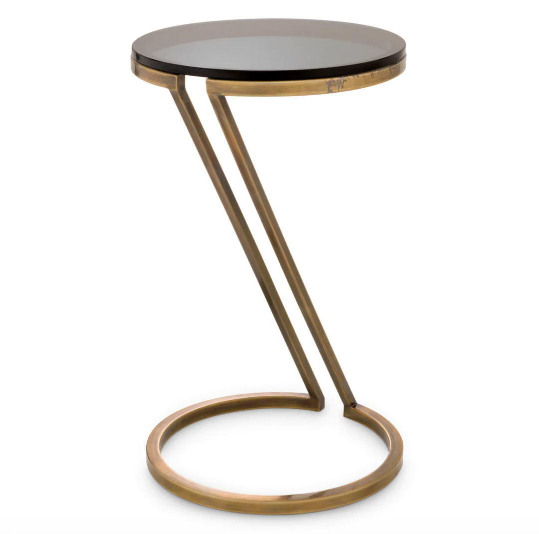 Side Table - Falcone - Vintage Brass Finish