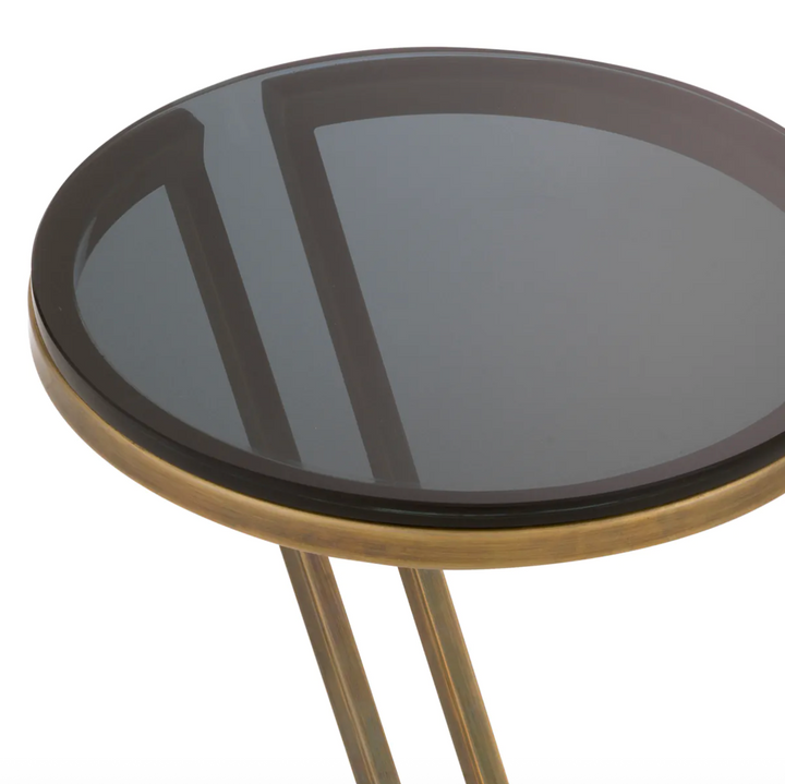 Side Table - Falcone - Vintage Brass Finish