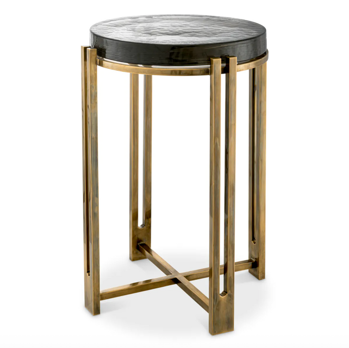 Side Table - Claremont - Vintage Brass Finish