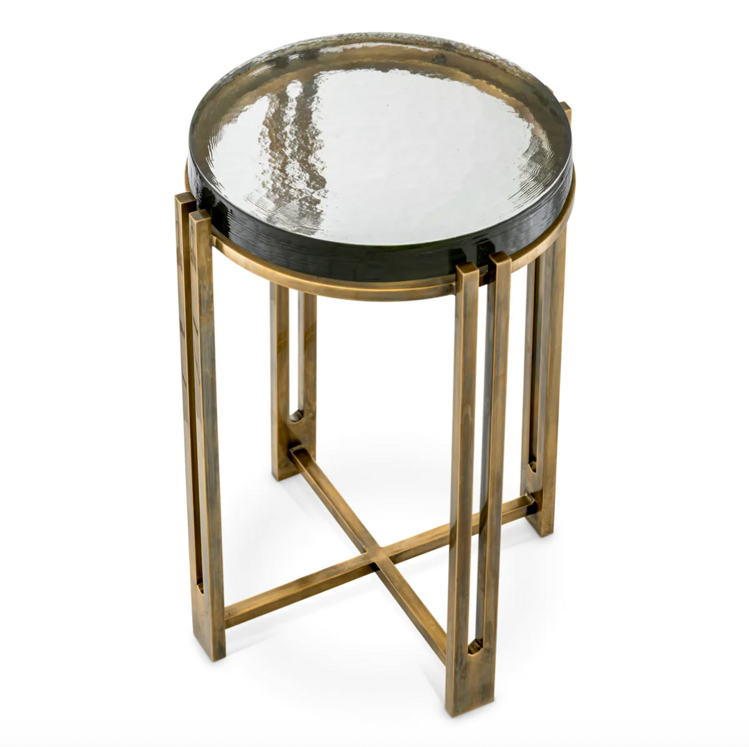 Side Table - Claremont - Vintage Brass Finish
