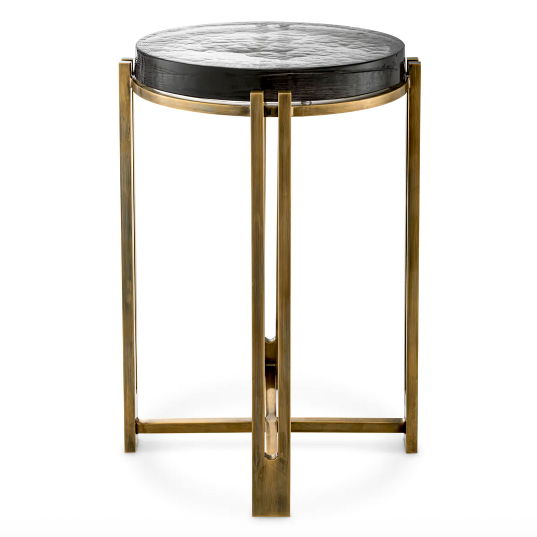 Side Table - Claremont - Vintage Brass Finish