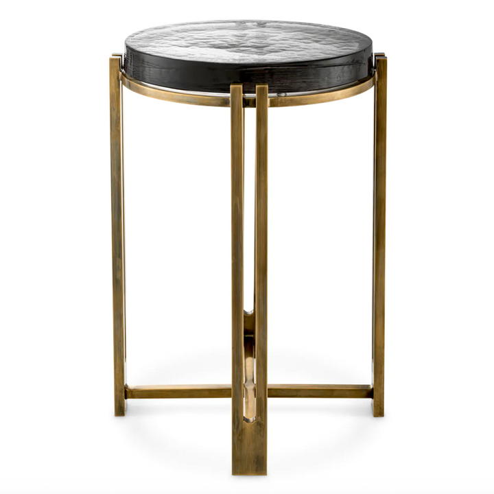 Side Table - Claremont - Vintage Brass Finish