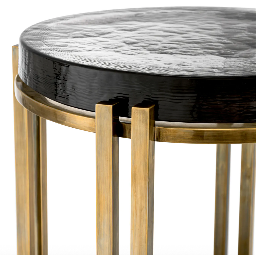Side Table - Claremont - Vintage Brass Finish