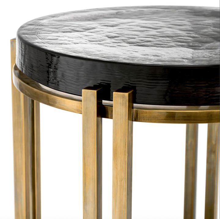 Side Table - Claremont - Vintage Brass Finish