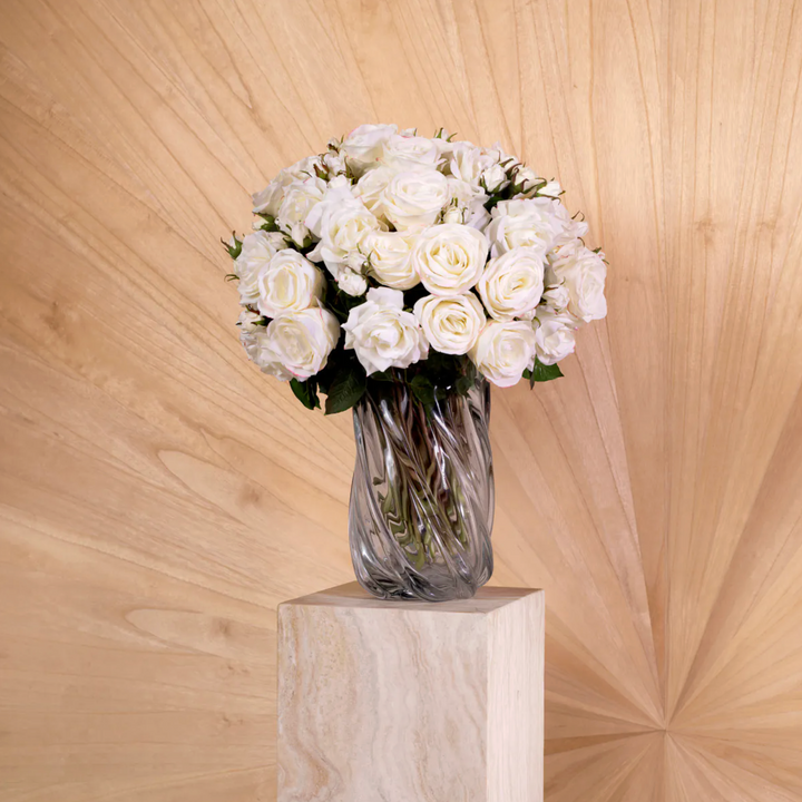 Rose Stem - Evelyn Collection - Oliva White - 53cm