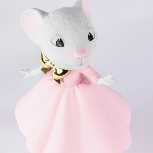 Claris the mouse - Pink & Gold