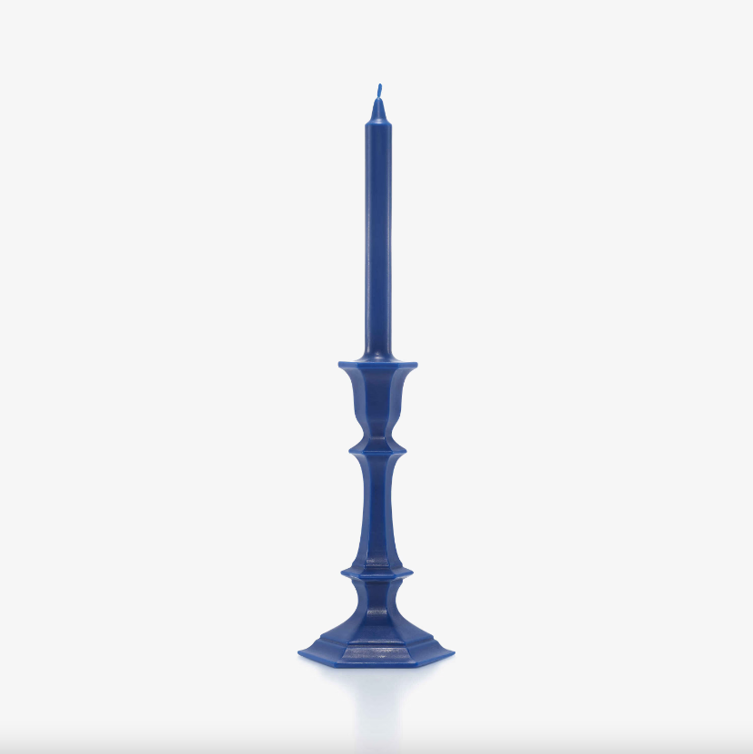 Harcourt Candlestick Candle - Blue