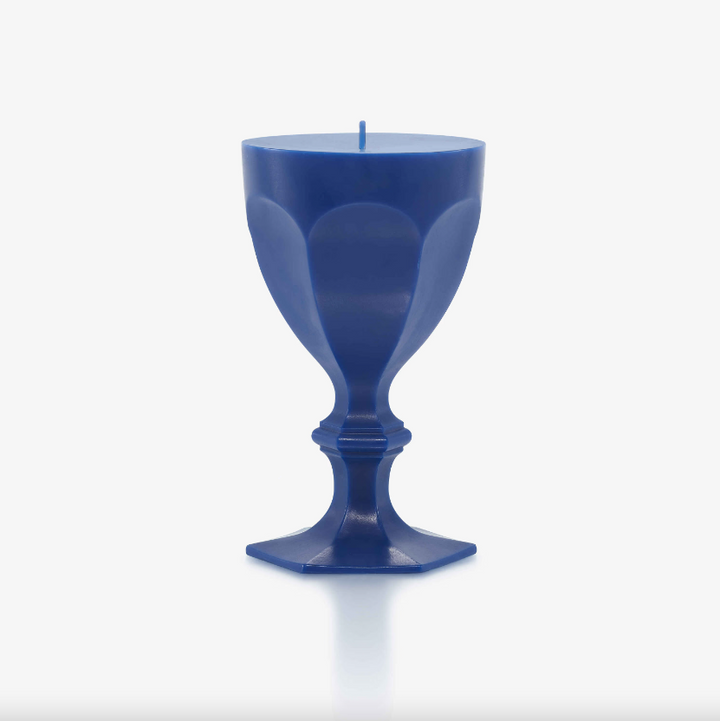 Harcourt Glass Candle - Blue