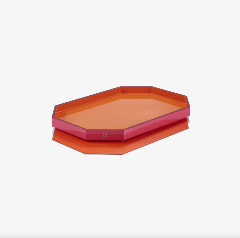 Octogone Tray - Small - Orange