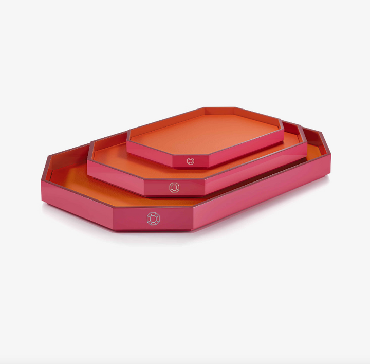 Octogone Tray - Small - Orange